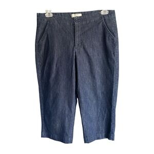 Lee Riders Capri Demin Jeans Women's Size 14M‎ Knee Length Dark Blue Jean